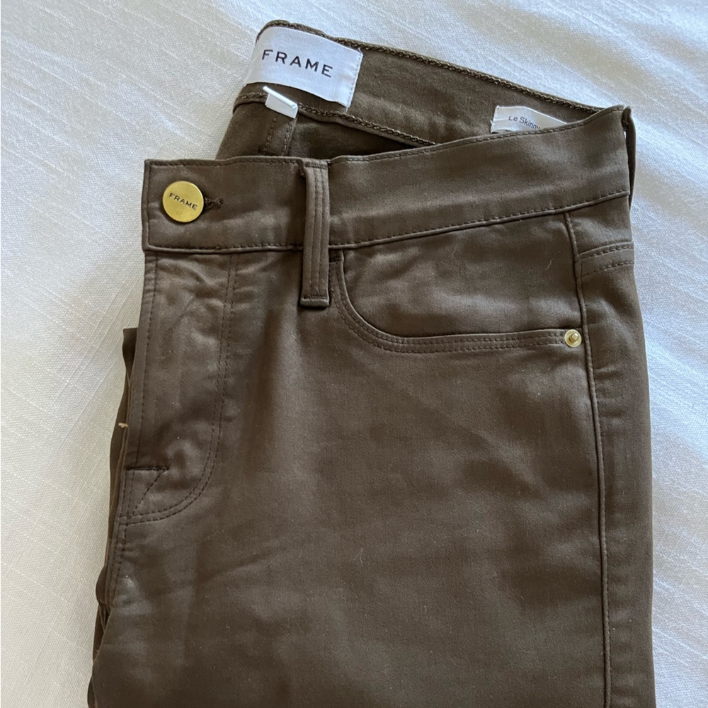 Frame Le Skinny de Jeanne Coated denim
